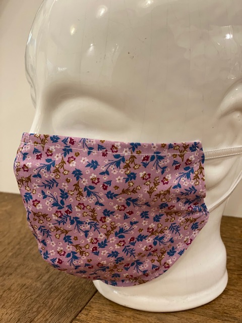 Dame mondmasker rose bloem