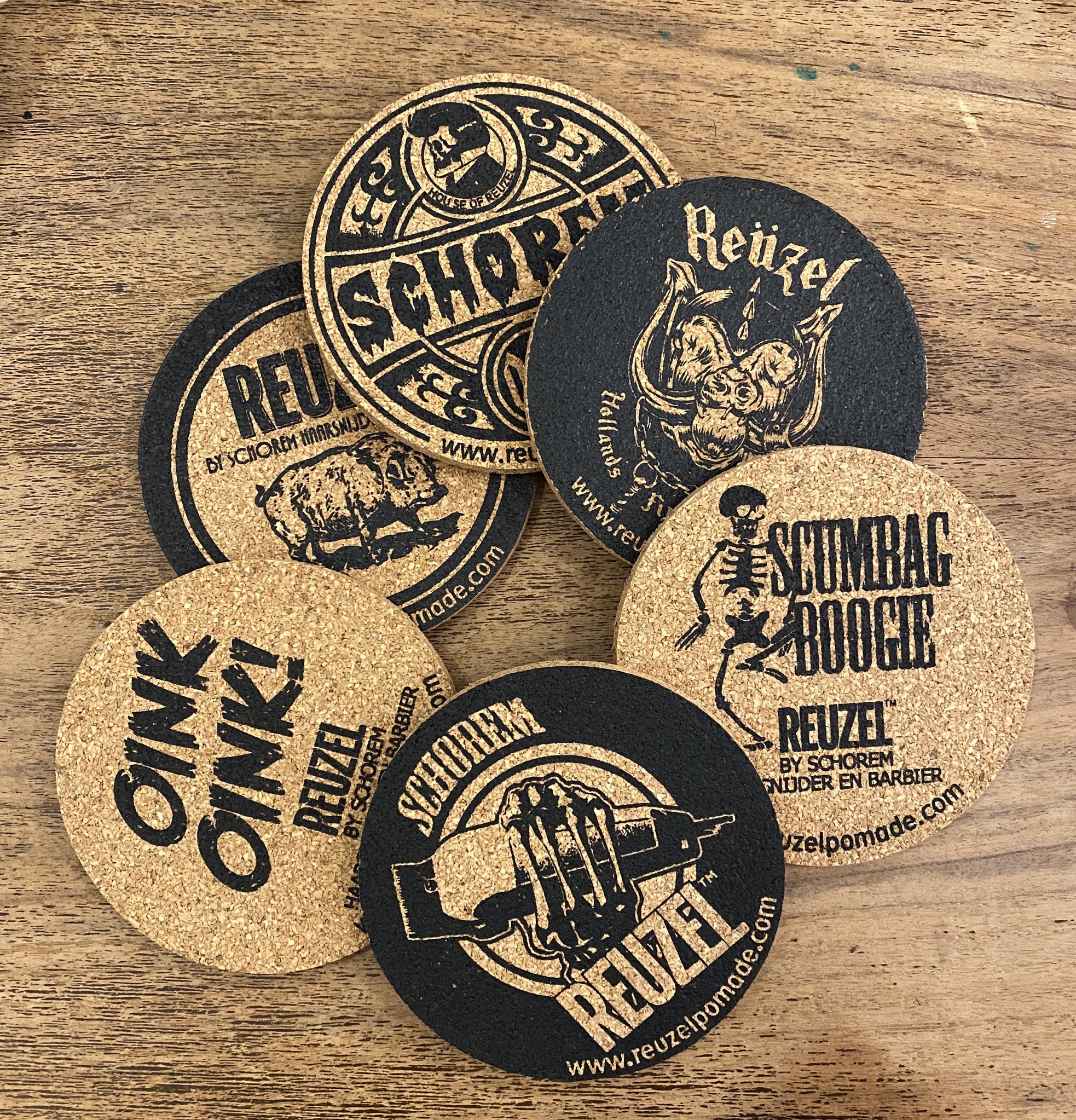 Reuzel by schorem coasters - onderzetters 6 st