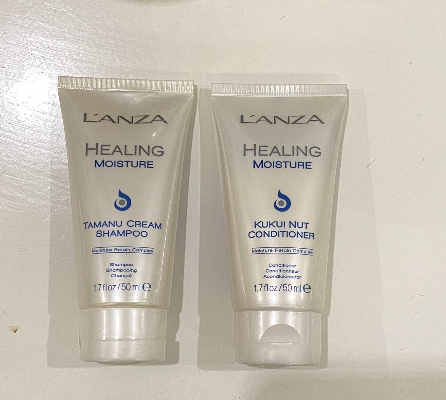 Travelset L'anza Healing Moisture - Tamanu cream shampoo 50ml & Kukui Nut conditioner 50ml