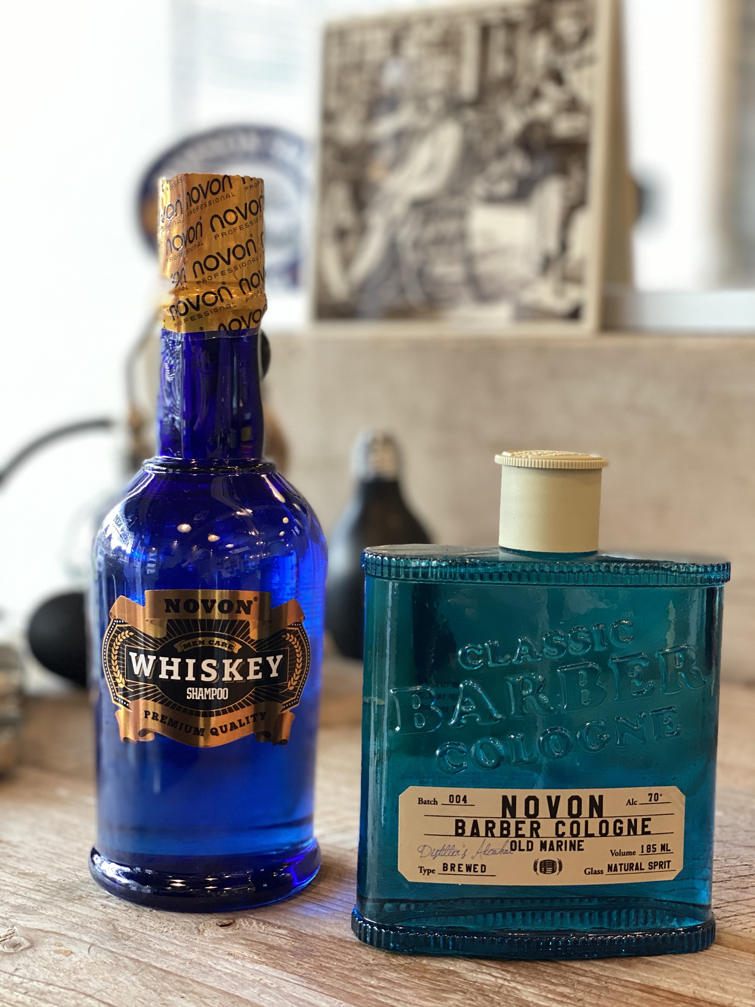 Novon Set Old Marine Whiskey shampoo & Barber Cologne