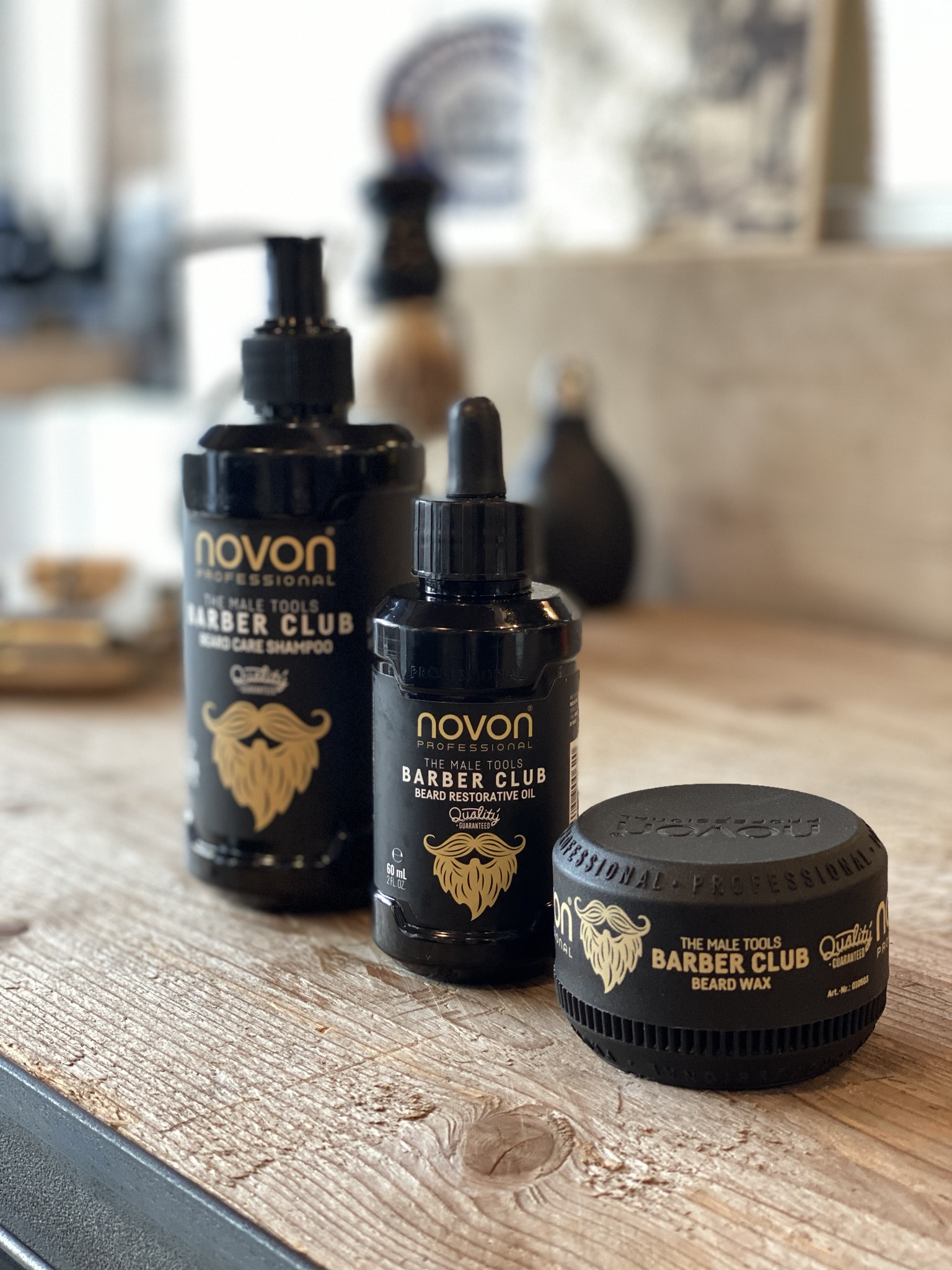 Novon barber club Baard set - Shampoo & olie & wax